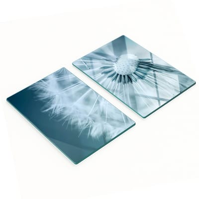 Multifunctionele decoratieve glazen keukenplanken met paardenbloemmotief, 2x40x52 cm
