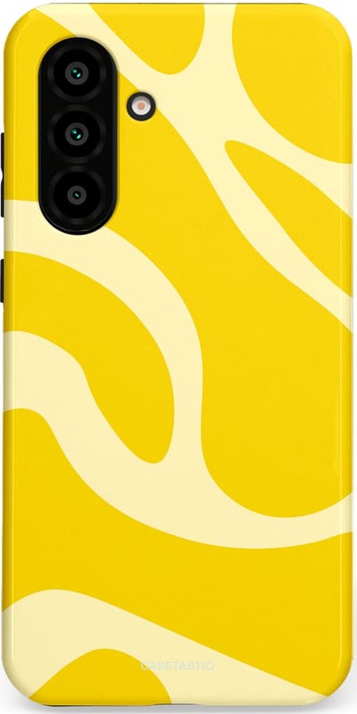 Casetastic Hoesje Geschikt voor Samsung A56 / A36 - Stijlvolle Beschermende Duo-layer Case - Citroen Gele Zonnestraal