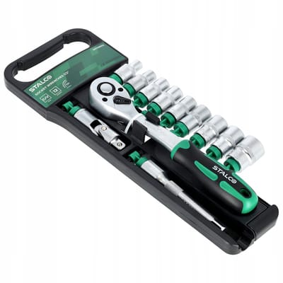 STALCO 12-delige Doppenset met Ratel 1/2" CrV Staal