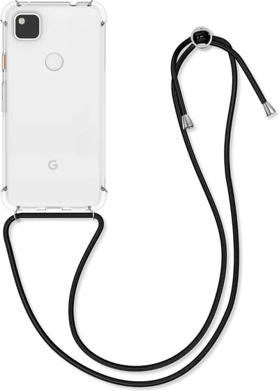 kwmobile telefoonhoesje geschikt voor Google Pixel 4a - Hoesje met telefoonkoord - Back cover in transparant