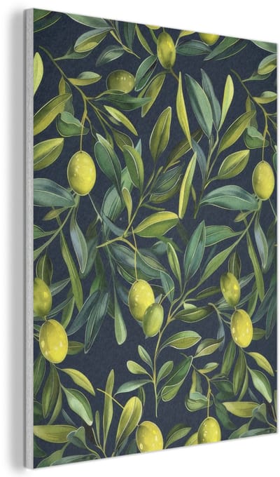 Akoestisch wandpaneel 30x40 cm - Vilt schilderij Citroenen - Bladeren - Natuurlijk - Akoestische panelen - Geluidsdempende wanddecoratie - Geluidsisolatie woonkamer - Muurdecoratie geluidspanelen