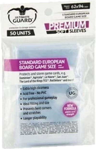 Ultimate Guard Board Game Sleeves (50) - Standard European