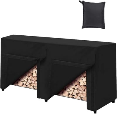 Brandhoutrek Cover - Houtopslaghoes - Hout Beschermen - Dubbele Stiksels - 122x61x107cm - Meerkleurig