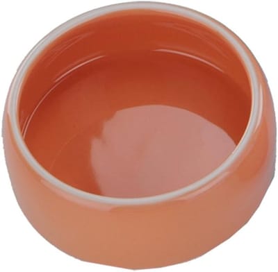 Famanu - Keramische voerbak, oranje 250 ml, 1 stuk