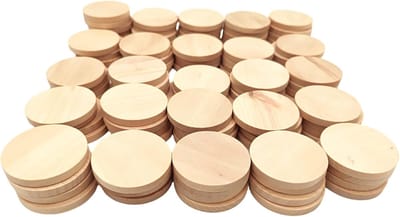 Houten Schijven - Blanco Cirkels - Doe-het-zelf Knutselen - Natuurlijk Hout Materiaal - 4 cm Diameter - Onbehandeld