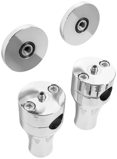 Dailygoods- Stuur Risers Verhoogd Ontwerp - Universele Mount Klemmen - 25mm/1 inch - Duurzaam - Inclusief Accessoires - Zwart/Chroom - Stuurbeugels