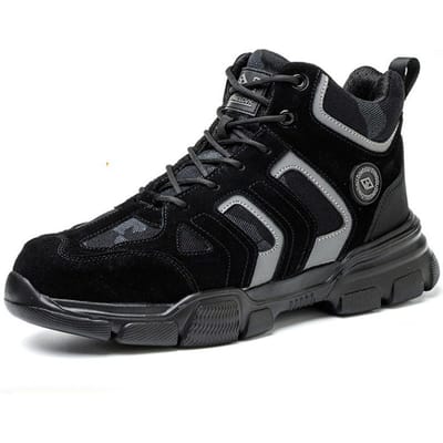 Zwarte Veiligheidsschoenen Heren Lichtgewicht Werkschoenen Veiligheid Stalen Neus Schoenen Heren Europese Standaard Stalen Neus Werkschoenen Plus Size 38-48 38 black
