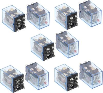 Elektromagnetisch Relais - Schakelrelais - Elektrische Schakelingen - Dubbelpolig Wisselcontact - 10 Ampère - Transparant
