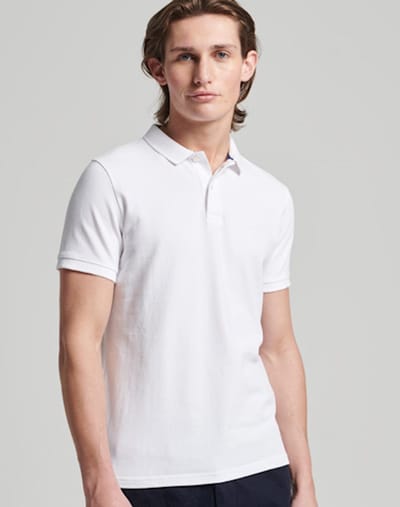 Superdry Classic Pique Korte Mouw Poloshirt Wit 2XL Man