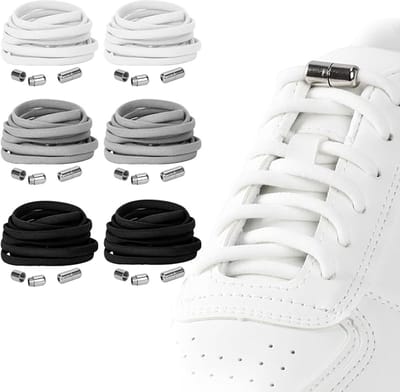 Famanu – Elastische schoenveters zonder strikken, snelsluiting met capsules, rubber uitvoering voor sport- en wandelschoenen