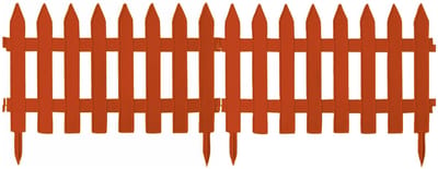 Prosperplast Tuinhekjes - 14x stuks - kunststof - 640 cm - terra - borderrand - tuinafscheiding