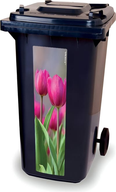 Container Strip - Tulpen - kliko sticker - afvalbak stickers - vuilnisbak - CoverArt