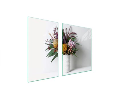 TMK ArtDeko - Snijplank - 100x52 cm - Kwiaty - Glas