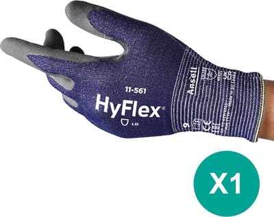 HyFlex® 11-561 - Snijbestendige Handschoenen, Werkhandschoen, L, Blauw, 1 paar