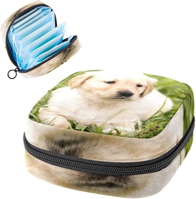 Maandverband Opbergtas - Periode Portemonnee Tampon Tas - Hygiënisch Opbergen - Zacht en Duurzaam Materiaal - 12x17x17 cm - Meerkleurig