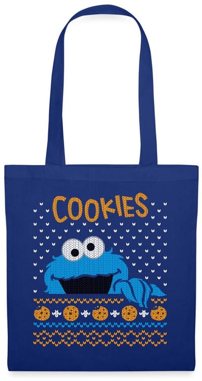 Sesamstraat Koekiemonster Cookies Lelijk Kerst Tas Van Stof Schoudertas