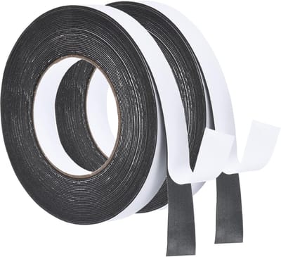 32.8ft/10m Weather Stripping Seal - 2 Roll - 20mm Wide - 1mm Thick - EVA Foam Tape - Zelfklevende Strip voor Isolatie van Deur en Raam - Geluidsisolatie en Energiebesparing