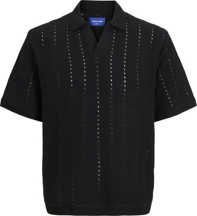 JACK&JONES - JORPAROS KNIT EASTER SS CROCHET POLO - Heren - Polo's