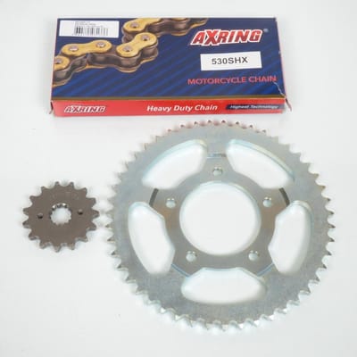 Kit chaîne Axring pour Moto Suzuki 750 Gsx F 1989 à 1998 15X47 pas 530 Neuf