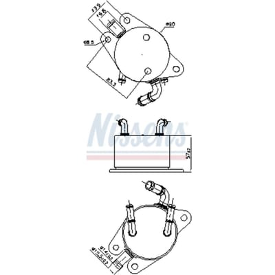 Olie radiator, automatische versnellingsbak NISSENS 91291