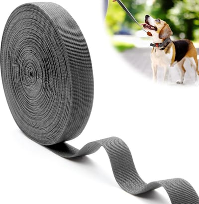 Polypropyleen band - Tasband naaien - Doe-het-zelf projecten - Waterbestendig materiaal - 15 meter - Donkergrijs