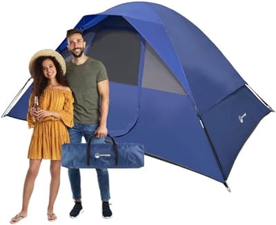 Familietent voor 5 Personen – Gemakkelijke Opzetten Geleide Tent met Regenvlieg en Draagtas