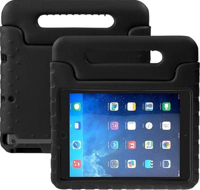 Hoesje - Geschikt voor Apple iPad 2/3/4 (2011/2012) - 9.7 inch - 2e/3e/4e Generatie - Kinderhoes Shockproof Bumper - Kidsproof Case - Tablethoes - Kinder Hoes Cover - Zwart
