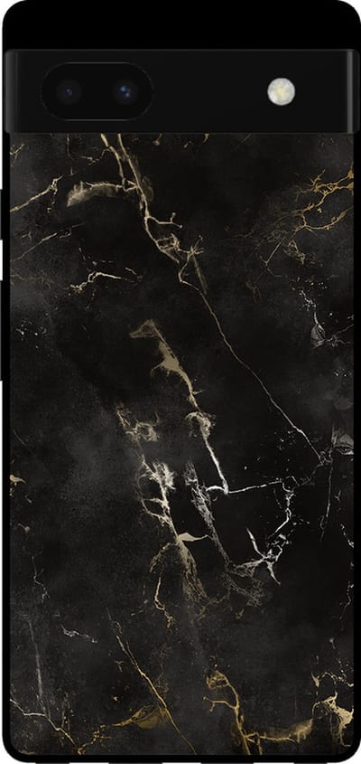 Smartphonica Telefoonhoesje voor Google Pixel 6 Pro met marmer opdruk - TPU backcover case marble design - Zwart geschikt voor Google Pixel 6 Pro