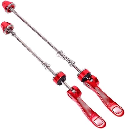 Fietswiel As - Wiel Spies - Fiets Reparatie - Snelle Bevestiging - 100x9mm 135x10mm - Rood