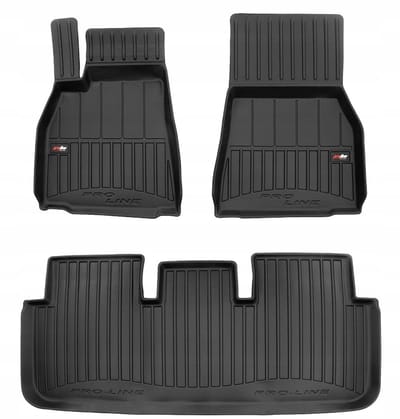 FROGUM 3D Gummimatten Set – Passend für Tesla Model S Facelift (ab 2021) – Hohe 6 cm Kanten – TPE – Geruchlos & Schwarz