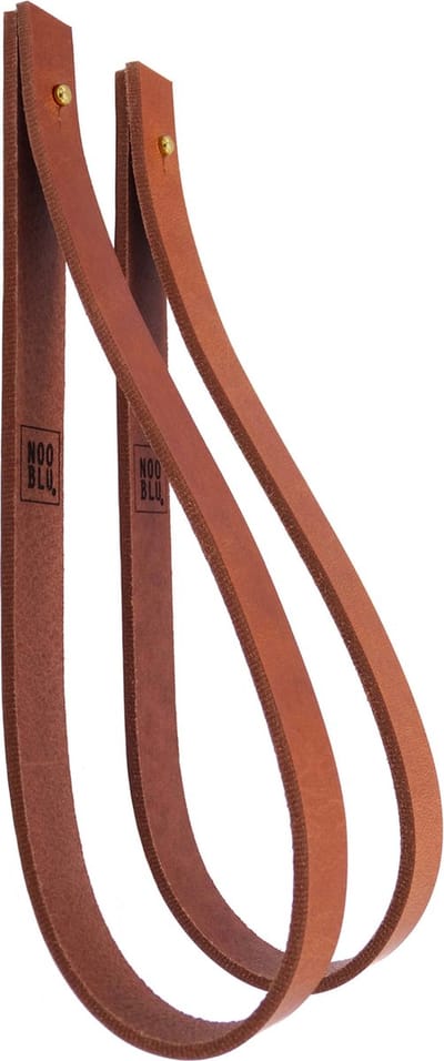 NOOBLU Ophanglus SLING 3 cm - Gold Edition - Maat: L - 80 cm, Kleur: Cognac