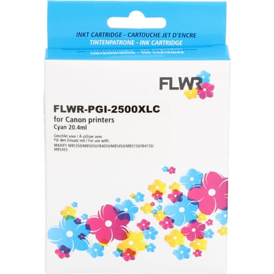 FLWR / Inktcartridge / PGI-2500XL / Cyaan - Geschikt voor Canon