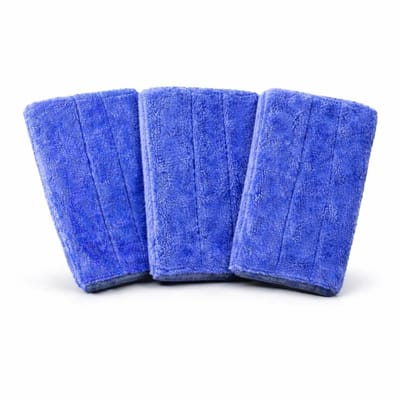 3x NanoPro Glover MicrovezelHandschoen/Schoonmaakdoek/Blauw/24x18cm