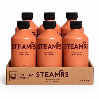 STEAMRS - Luxe Wasparfum - Velvet Breeze - 300 ml x 6 Designer parfum voor je kleding - 180 tot 240 wasbeurten - Verzorgend voor textiel