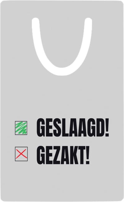Hacebo® - geslaagd gezakt metalen boekenlegger - Geslaagd - cadeau geslaagd - cadeau - cadeau voor eindexamen Bladwijzer boekenleggers - 7.6 cm x 5cm