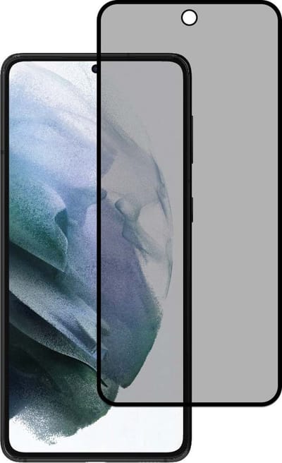Smartphonica Privacy full cover voor Samsung Galaxy S21 Plus tempered glass screenprotector van gehard glas met afgeronde hoeken geschikt voor Samsung Galaxy S21 Plus