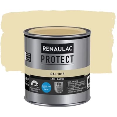 Renaulac Houtlak Protect - Zijdeglans - Licht Ivoorkleurig Ral 1015 - 250ml