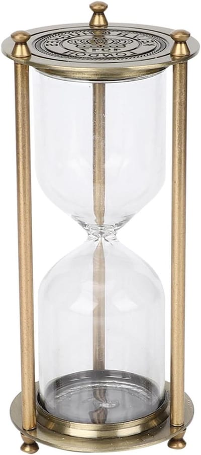 Glazen Zandloper - Tijdklok Decoratie - Tijd Beheer - Delicaat Vakmanschap - 21 cm Hoog - Transparant