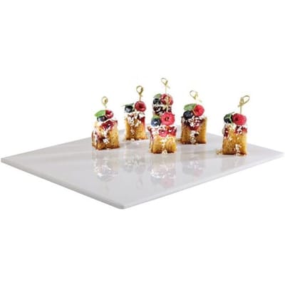 GGM Gastro (6 Stück) GN-Tablett 1/3 - ZERO - Melamin - Höhe: 15mm - Weiß