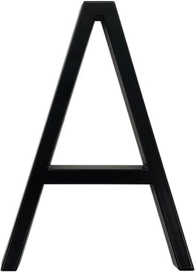 Huisnummer Plaat - Adresnummers Deur - Huis Identificatie - Moderne 3D Look - 12 cm Hoog - Zwart