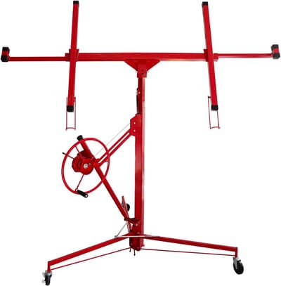 Inklapbare Platenlift - Montagehulp Gipsplaten - Plafond Montage - 68 kg Draagvermogen - 140-350 cm Werkhoogte