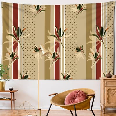 Bloemen Wandkleed Mandala Bohemien Hippie Hekserij Kunst TAPIZ Slaapkamer Woonkamer Decor 95x70cm brown