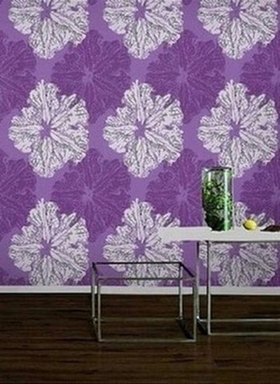 PAARS ZILVER MODERN BEHANG