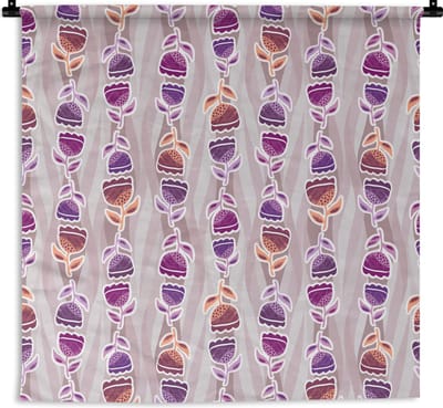 Wandkleed - Wanddoek - Tulpen - Bloemen - Patroon - 180x180 cm - Wandtapijt