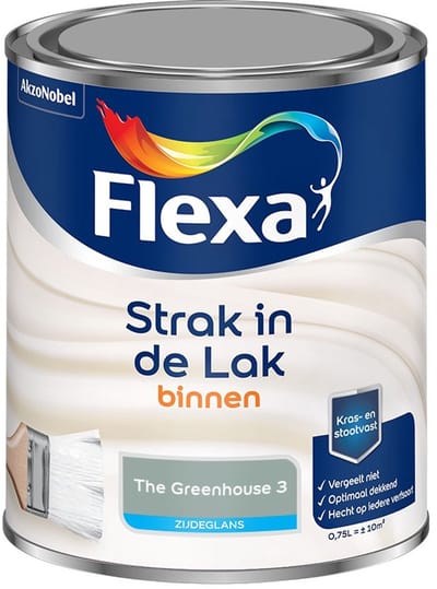 Flexa - Strak In De Lak Binnenlak Zijdeglans - The Greenhouse 3 - Mengverf - 750 Ml