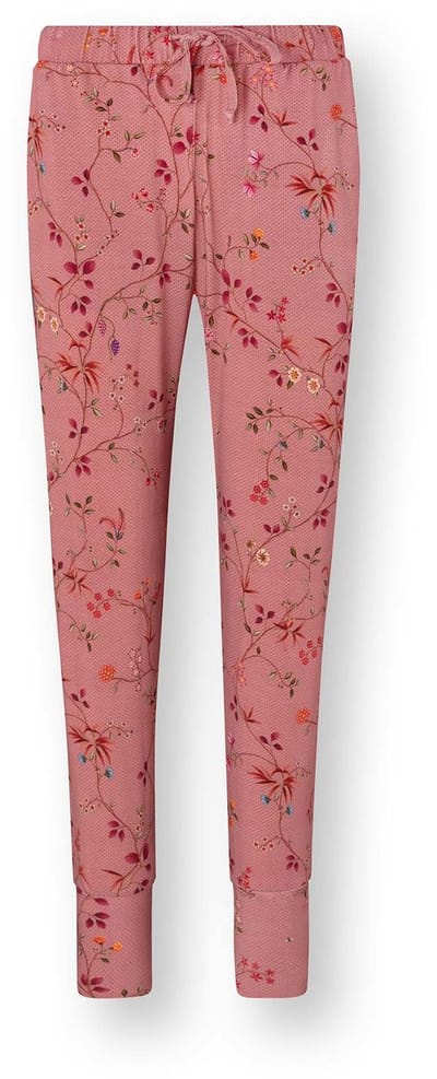 Pip Studio - Bobien Pyjama Broek Lang Dames - Loungewear - Delhi Dreams - Roze - XL