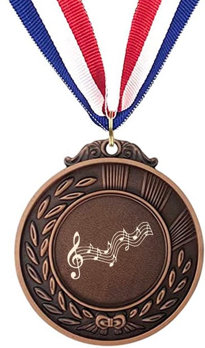 Akyol - muziek medaille bronskleuring - Muziek - beste muzikant - muzieknoot - cadeau - voor de beste muzikant
