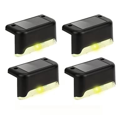 Solar Lampen Voor Schutting - 4 Stuks – Waterdichte Led Buitenverlichting Op Zonne-energie Met Warm Wit Licht – Voor Muur, Terras, Tuin, Hek, Garage, Zwembad – Eenvoudige Installatie