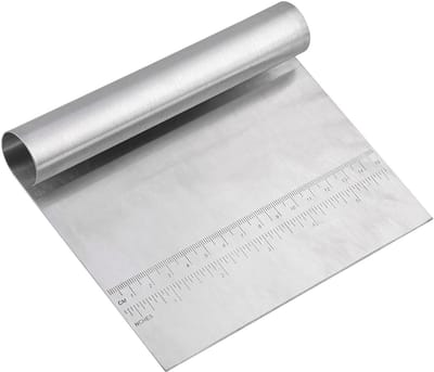 Solidchoice- Deegkaart Roestvrij staal - Deegschraper - Keukenschraper - Multifunctioneel - Lichtgewicht - Ergonomisch ontwerp 15 x 12 cm
