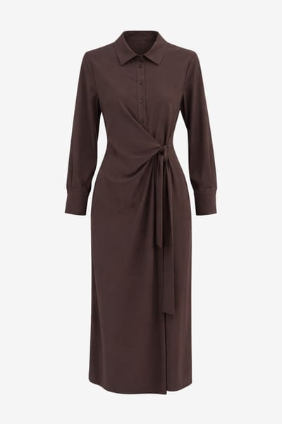 Trydi dress technical jersey | Chocolate - Chocolate / S